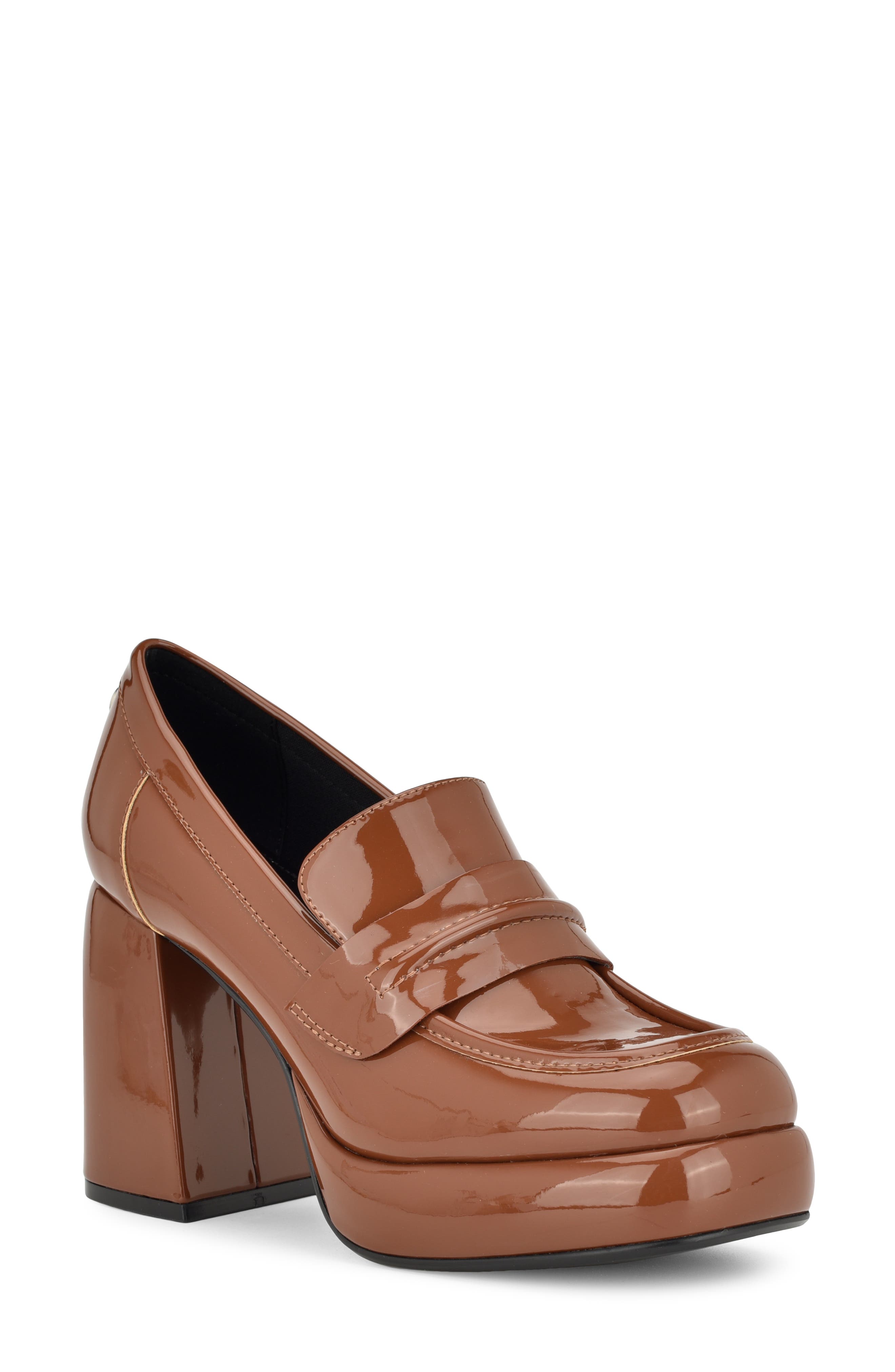 Verge Loafer Pump, Main, color, DARK BROWN