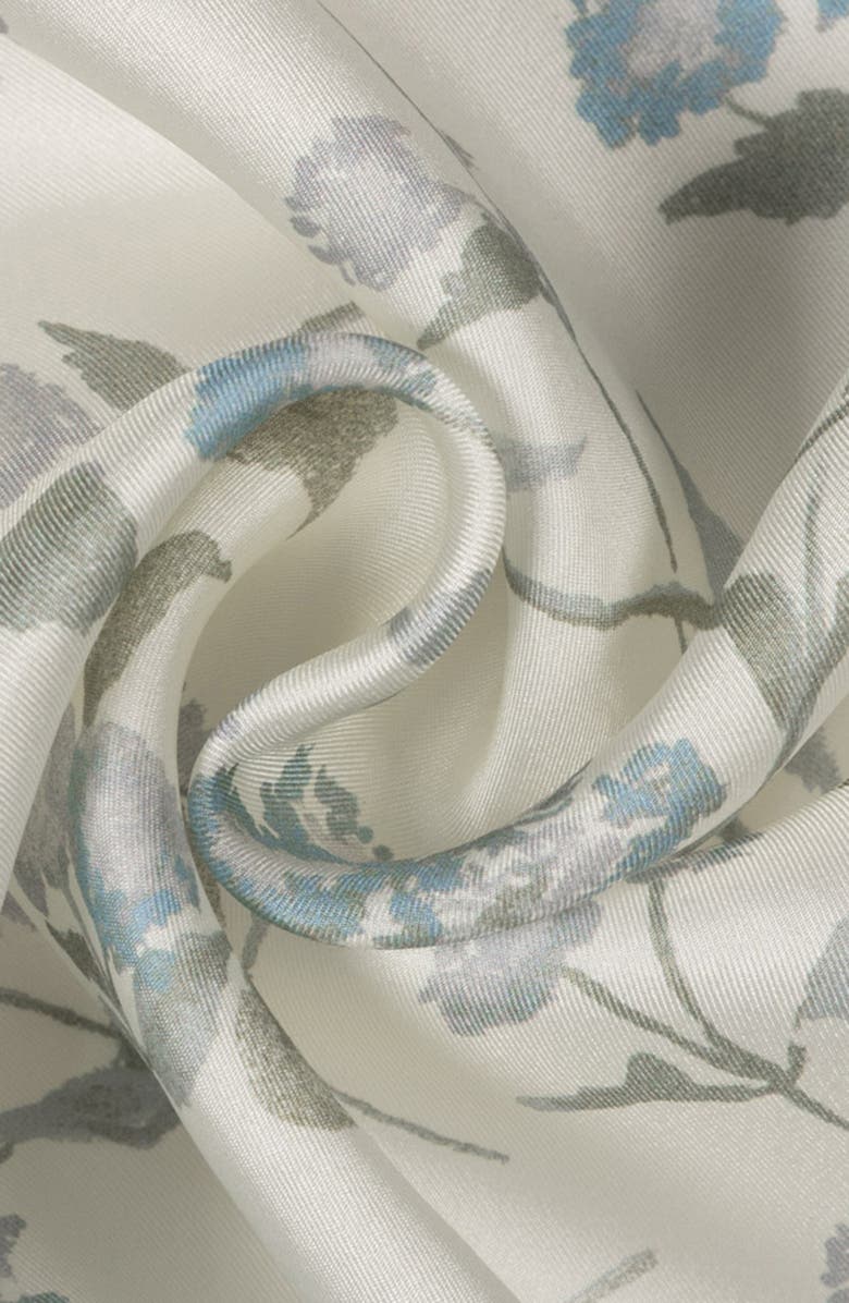 Lauren Ralph Lauren Small Floral Silk Square Scarf, Alternate, color, Blue
