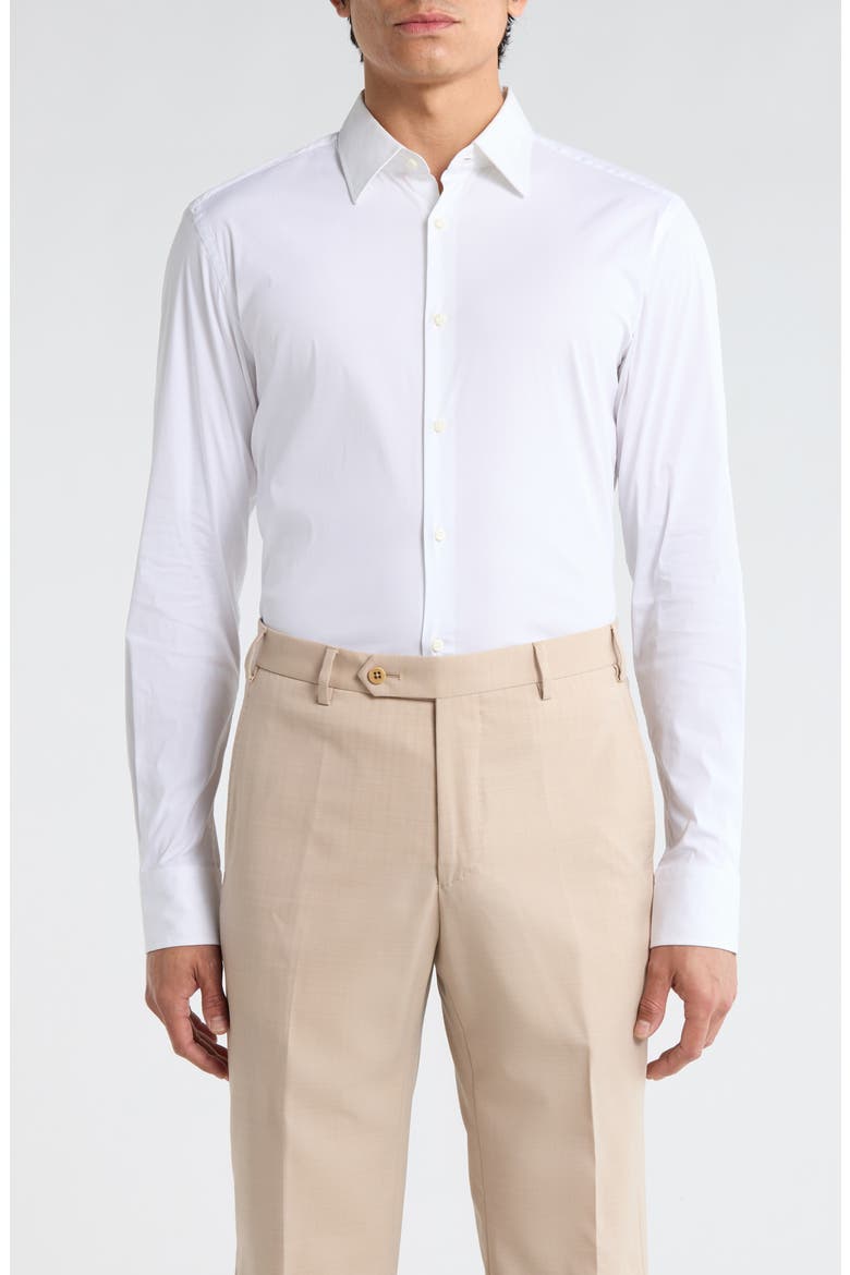 L-Hays Kent Slim Fit Dress Shirt, Main, color, WHITE