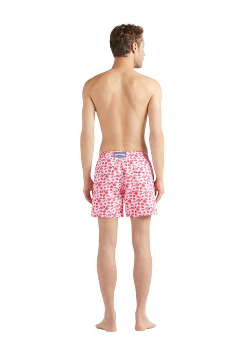 Vilebrequin Moorea Printed 5.5 Swim Trunks In Pivoine