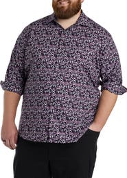 Synrgy by DXL Big & Tall Floral Print Sport Shirt