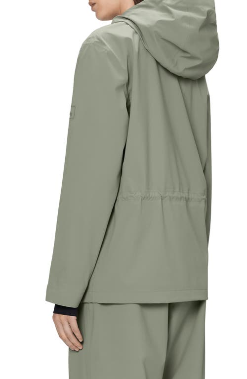 Rains Suva Hardshell Waterproof Hooded Rain Jacket In Green