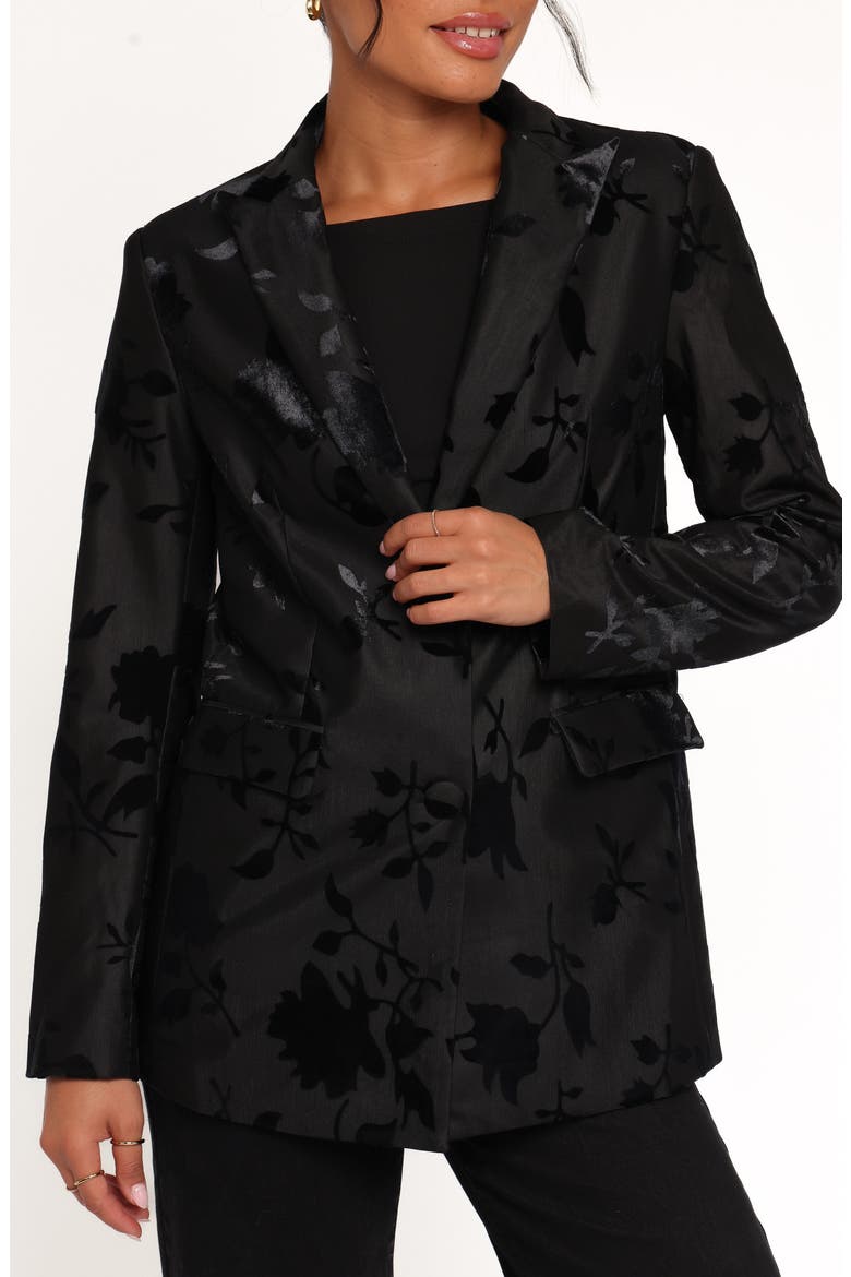 Ollie Burnout Blazer, Alternate, color, BLACK VELVET