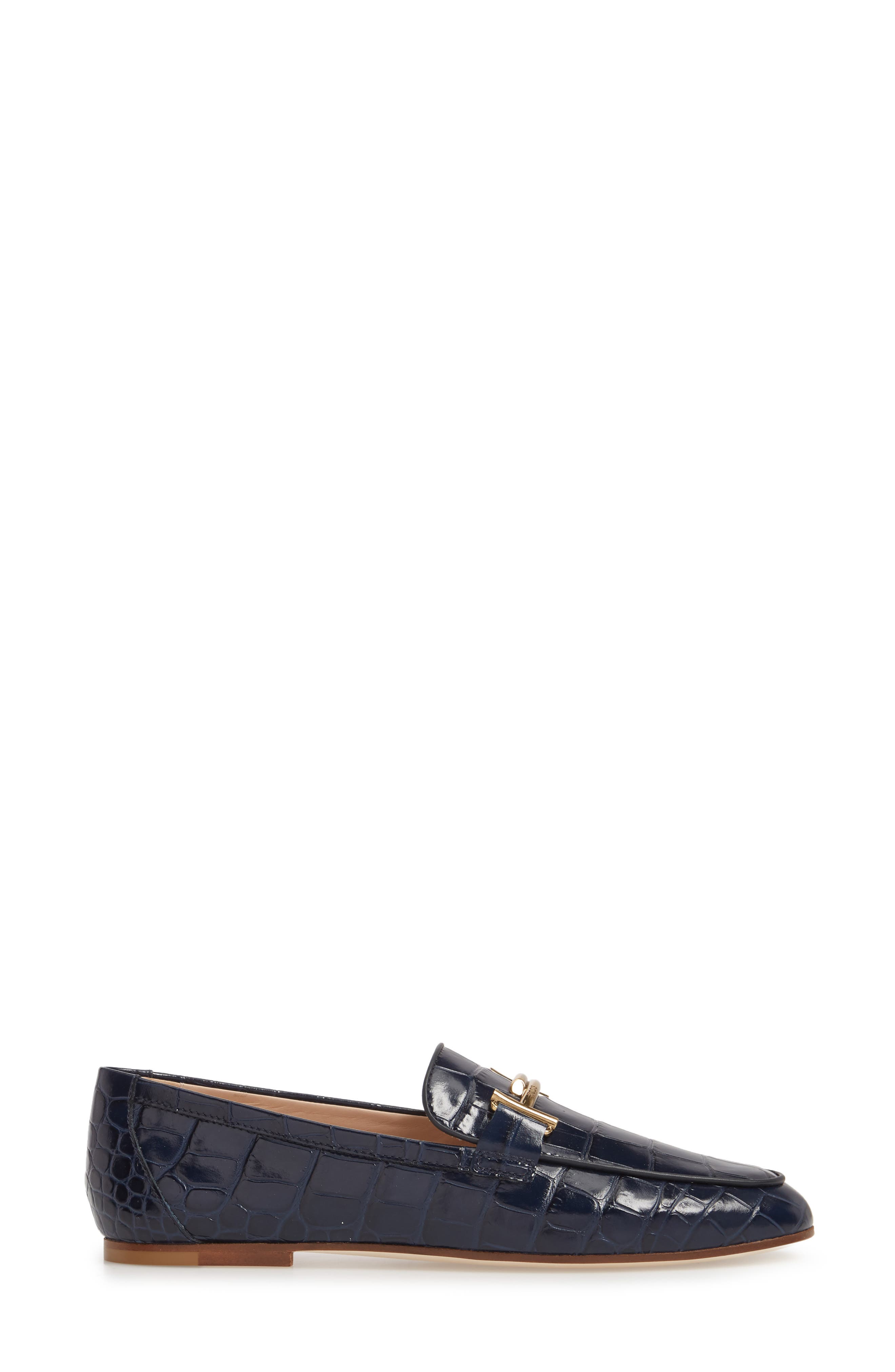 Double-T Printed Loafer, Alternate, color, DARK NAVY