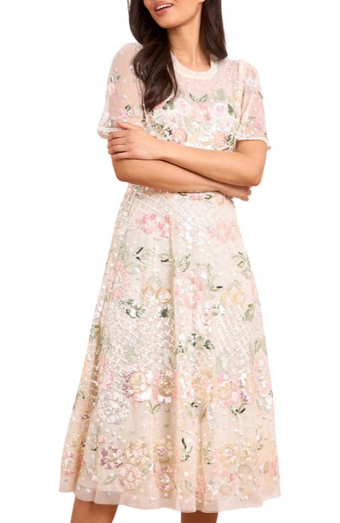 Rosalie Long Sleeve Ankle Gown