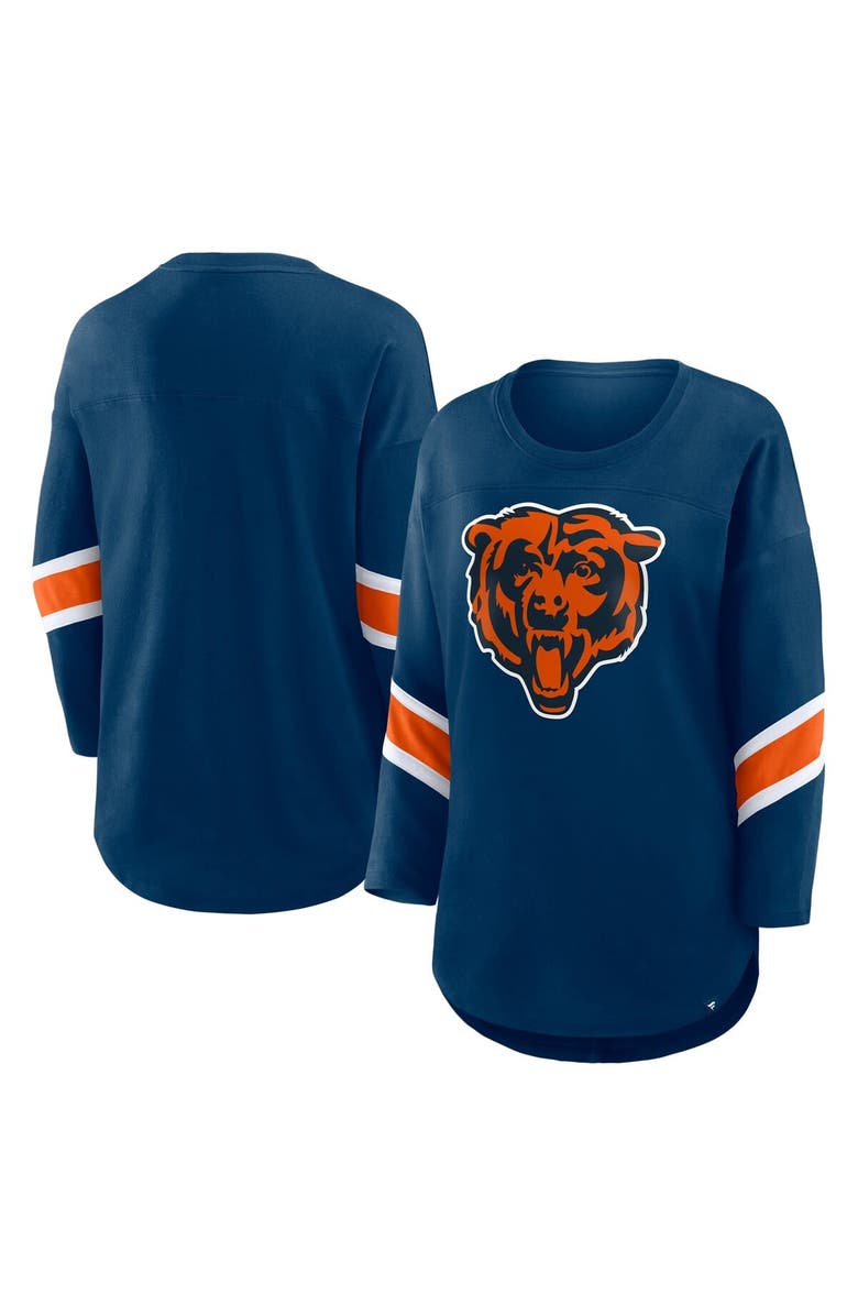 FANATICS Women's Fanatics Navy Chicago Bears Redzone 3/4-Sleeve T-Shirt, Main, color, Navy