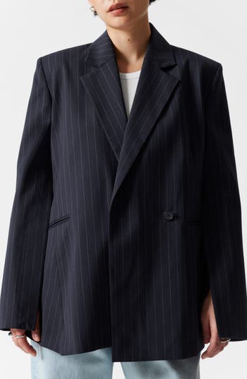 & OTHER STORIES & OTHER STORIES TAILORED WOOL BLEND ASYMMETRIC BLAZER 