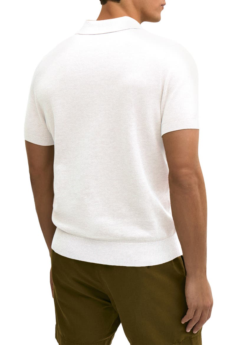 Cotton Piqué Polo, Alternate, color, WHITE
