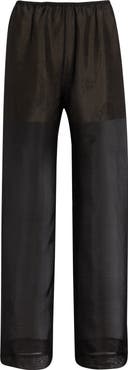 GIA STUDIOS Lisse Silk Organza Straight Leg Pants
