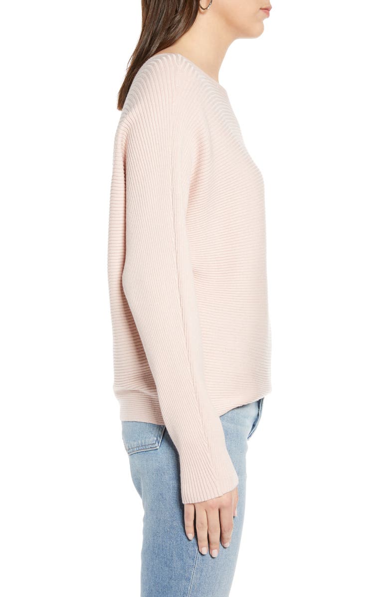 Treasure & Bond One-Shoulder Pullover, Alternate, color, Pink Sepia