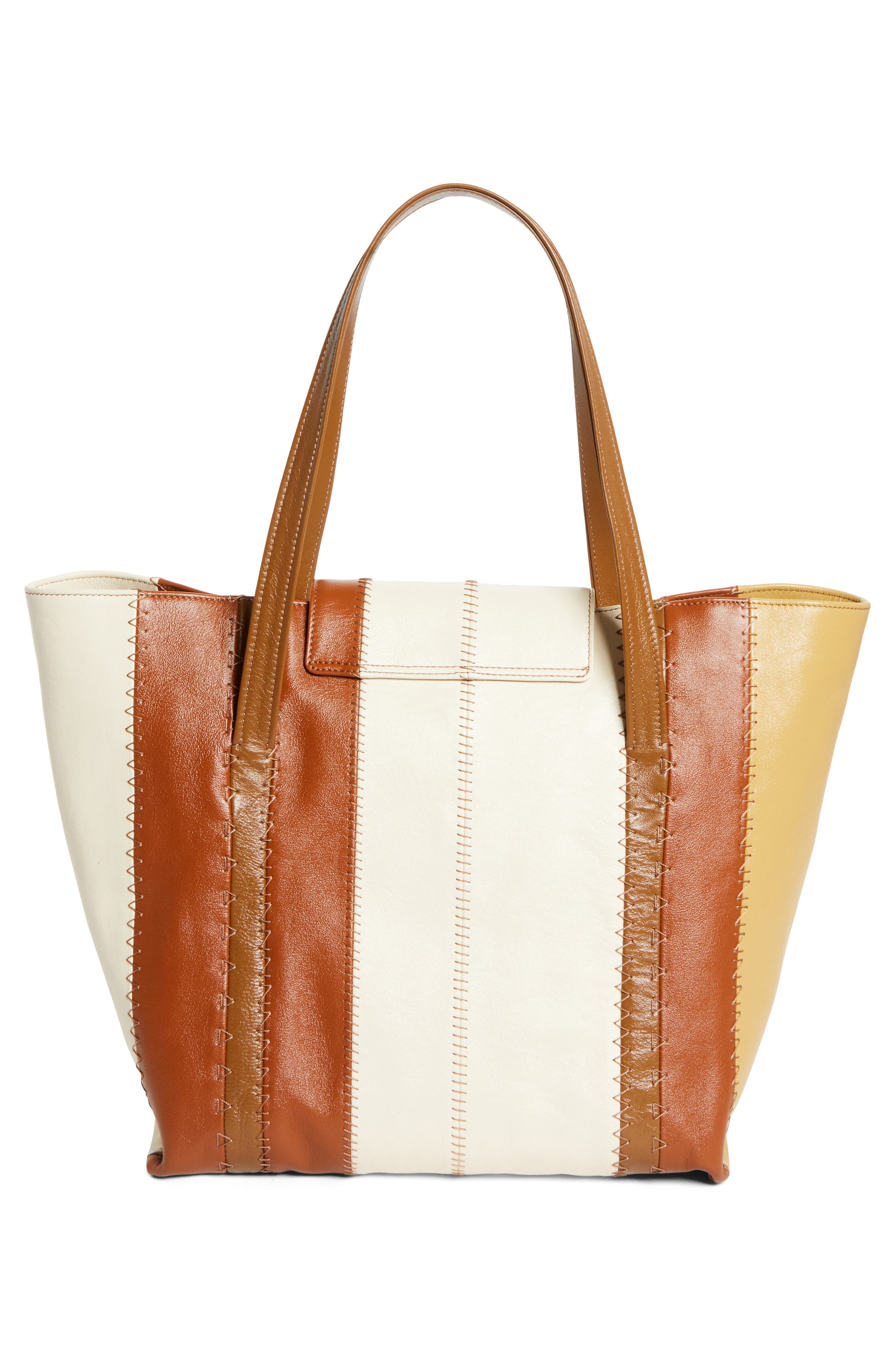 Marni Stripe Leather Tote, Alternate, color, 