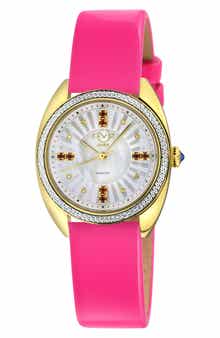 GV2 Palermo Diamond Leather Strap Watch, 35mm - 0.04ct.