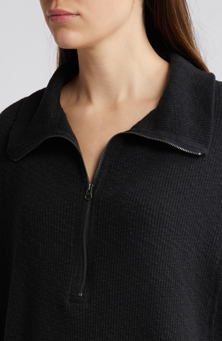 Free People Walk Away Half Zip Tunic Pullover, Alternate, color, 