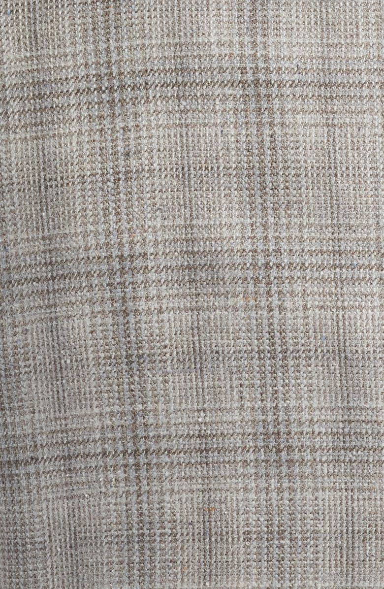 Vince Iker Regular Fit Plaid Silk & Wool Sport Coat, Alternate, color, Grey/ Brown