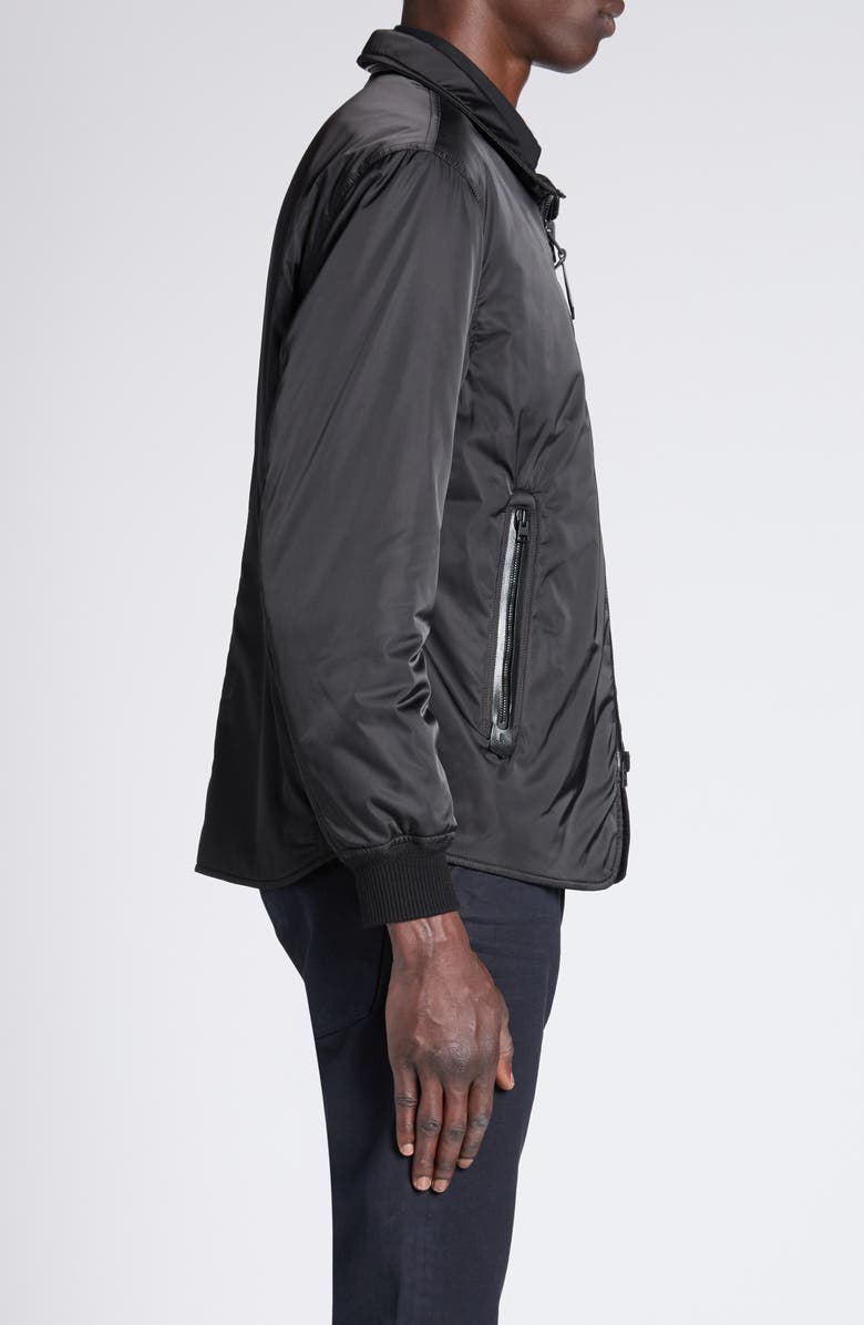 TOM FORD Microfiber Techno Satin Jacket, Alternate, color, Lb999 Black