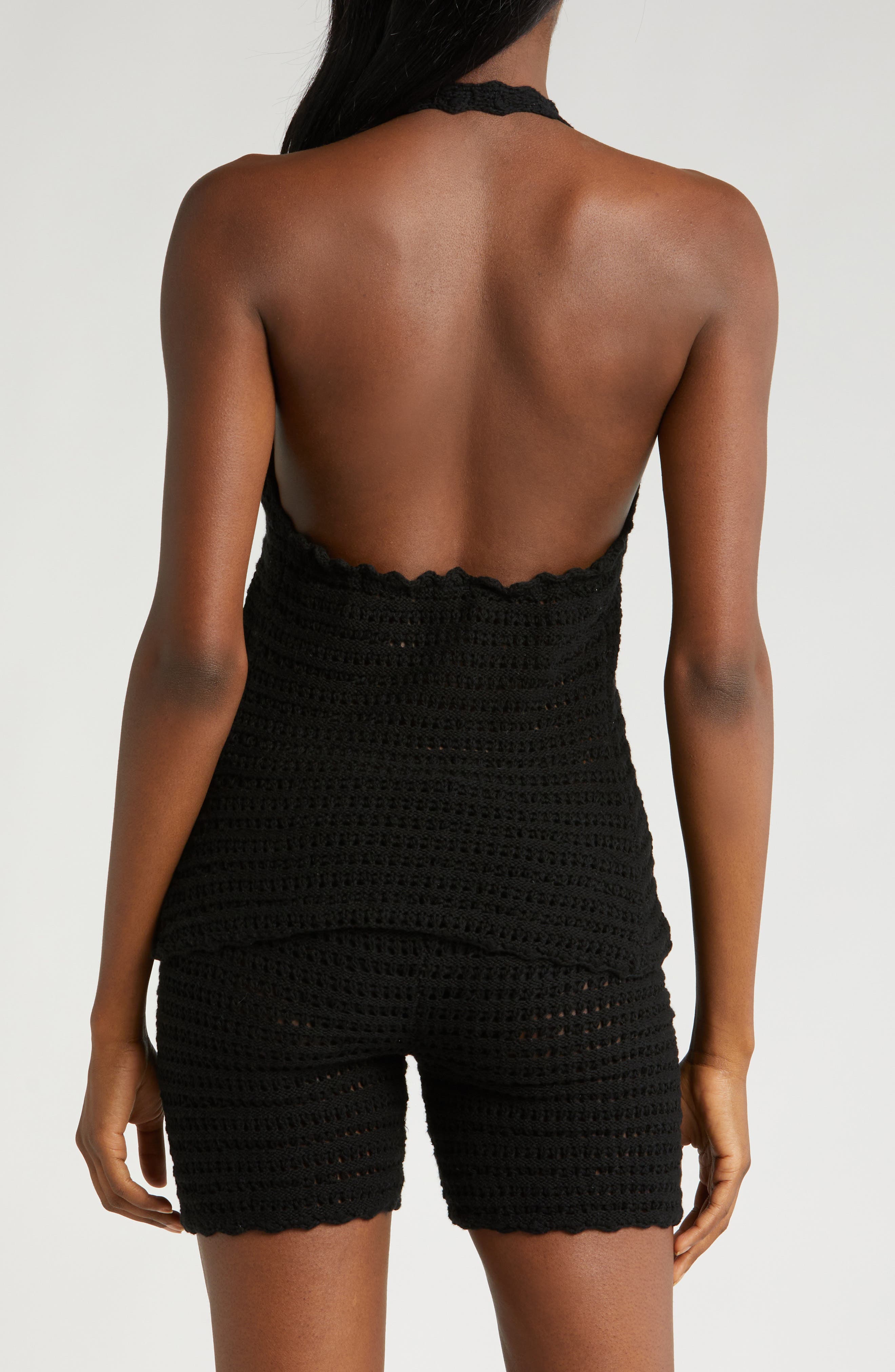 Nora Black Knit Cover-Up Top - image 2