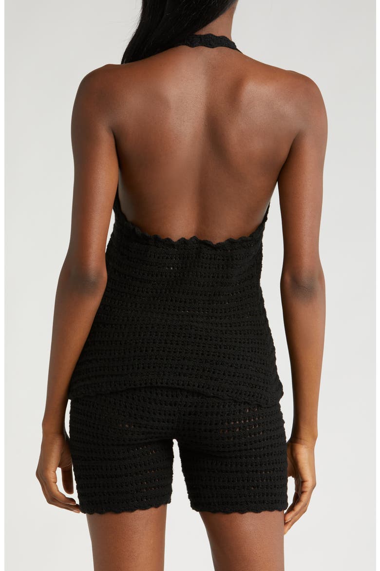 Nora Black Knit Cover-Up Top, Alternate, color, BLACK