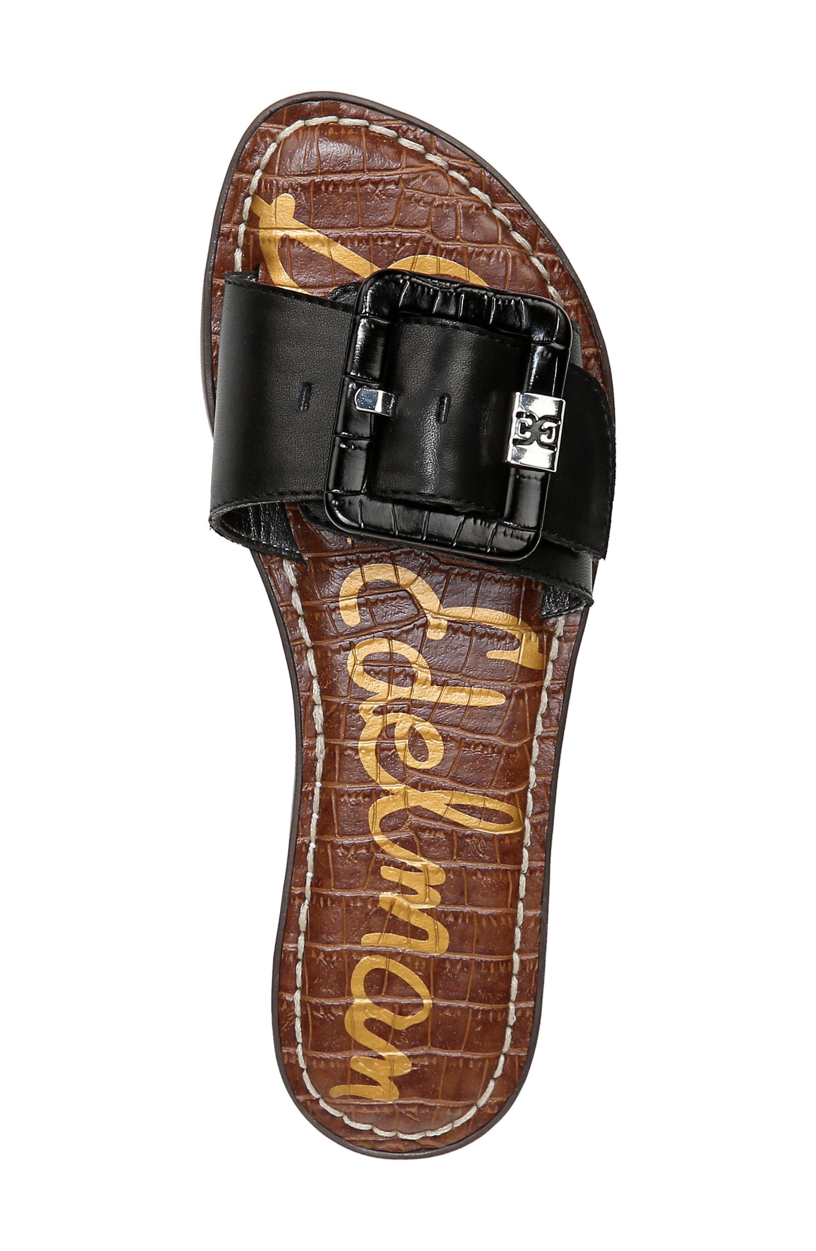 Granada Slide Sandal, Alternate, color, BLACK LEATHER