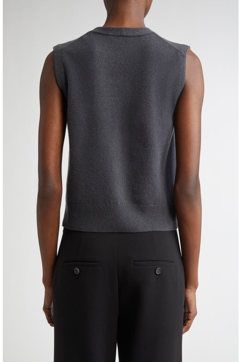 Shrunken Button Wool & Cashmere Blend Vest, Alternate, color, GRAPHITE