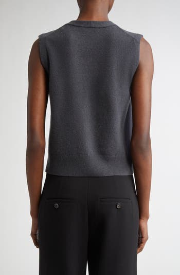 Shrunken Button Wool & Cashmere Blend Vest