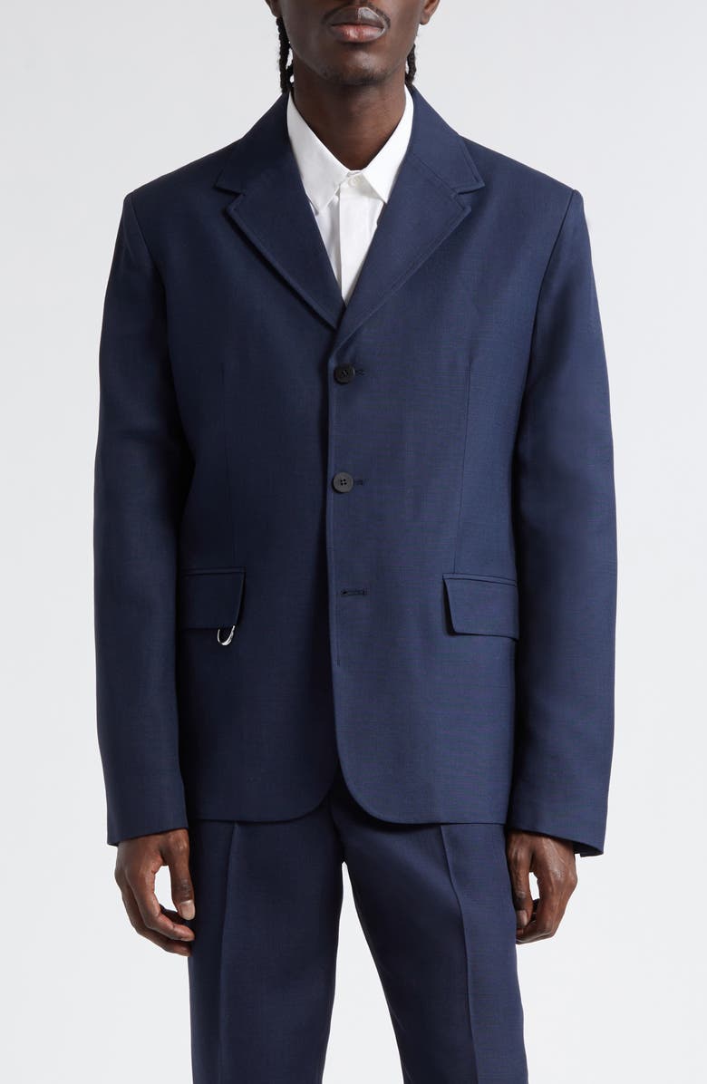 Jacquemus La Veste Cabri Three-Button Blazer, Main, color, Dark Navy