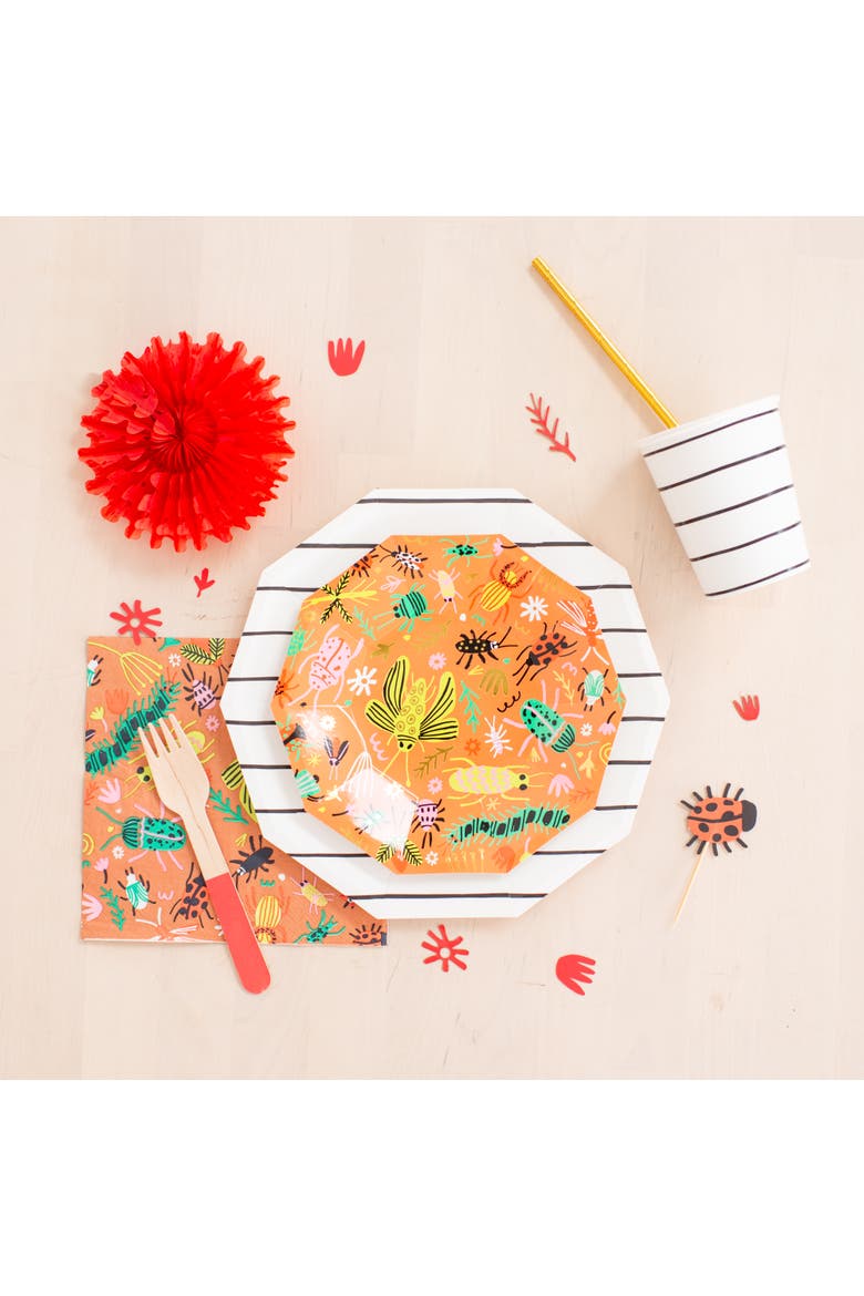 Backyard Bugs Print Large Napkins, Alternate, color, Assorted Pre-Pack