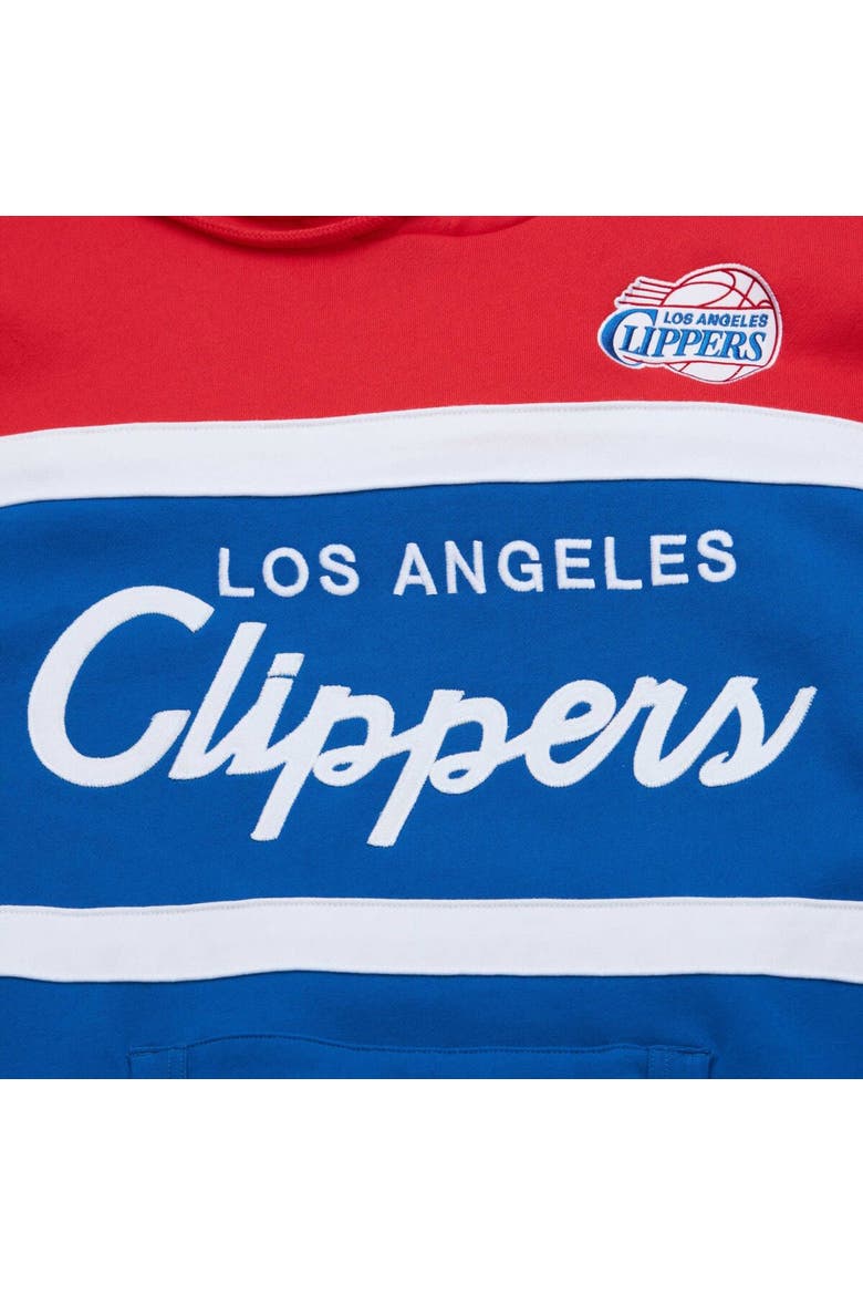 Men's Mitchell & Ness Royal/Red LA Clippers Head Coach Pullover Hoodie, Alternate, color, Royal