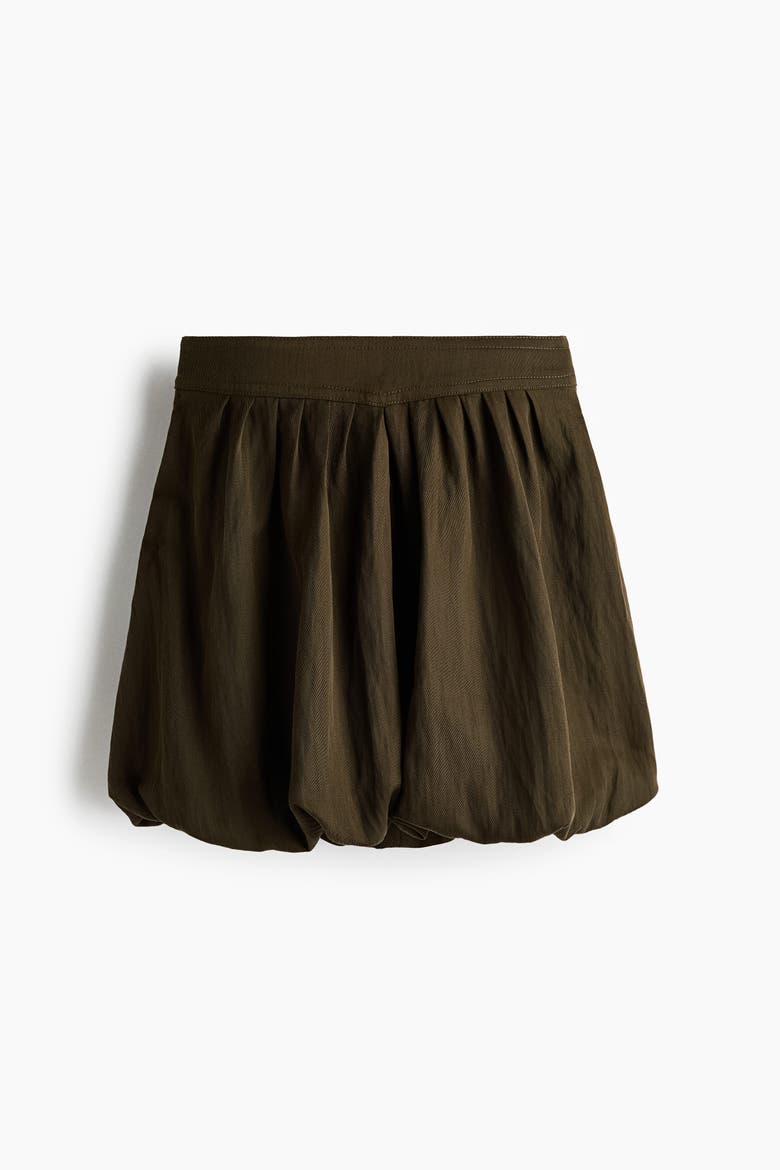 Bubble-hem Skirt, Alternate, color, Dark khaki green