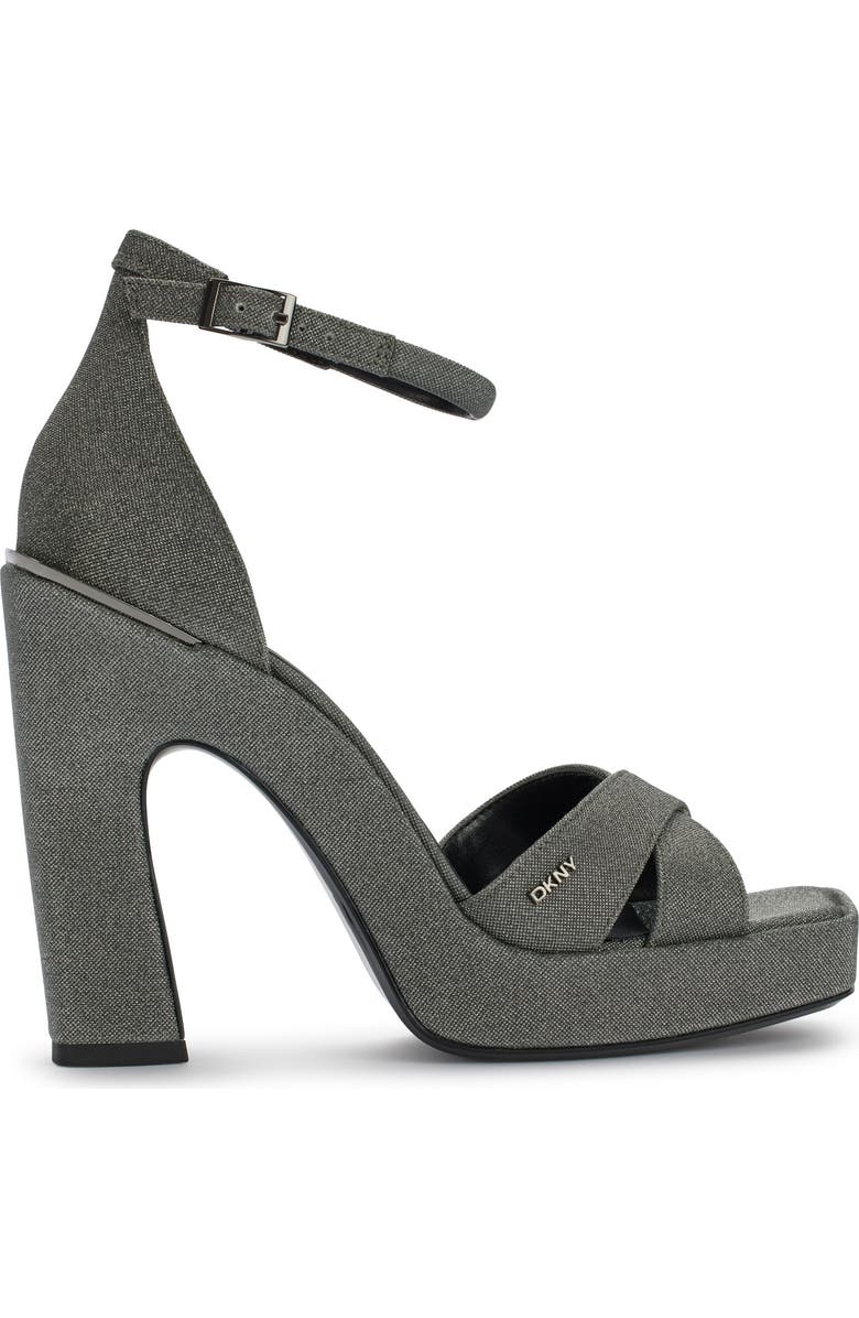 DKNY Linda Ankle Strap Platform Sandal, Alternate, color, Graphite