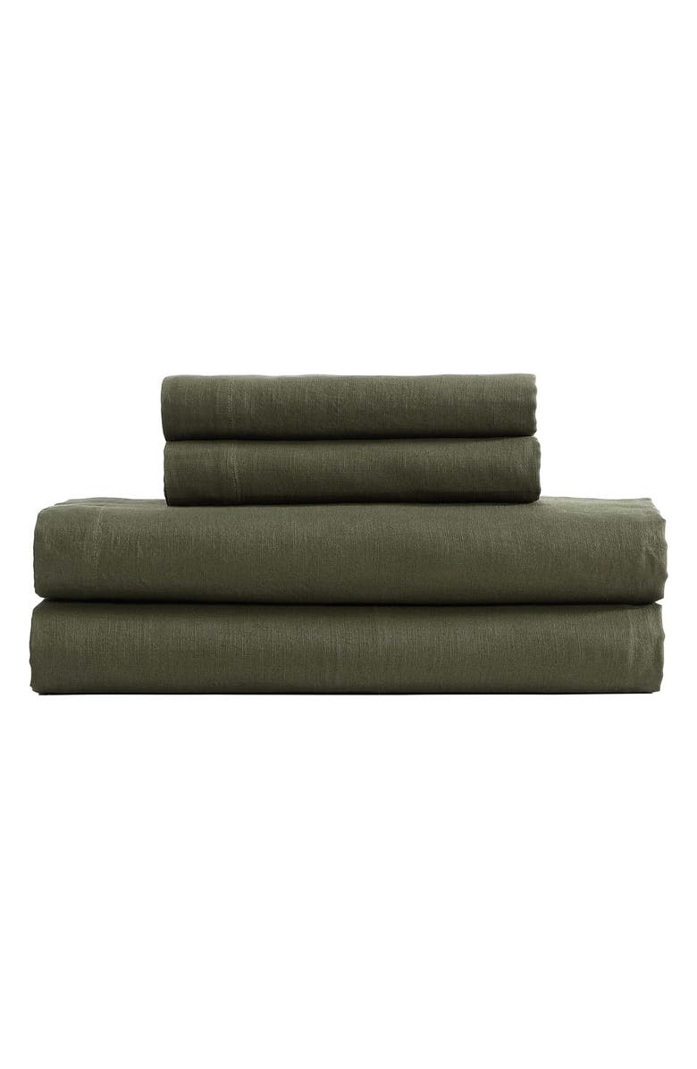 Calvin Klein Soho Cotton Sheet Set, Main, color, Dark Green