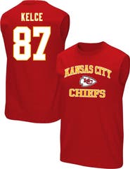 FANATICS Men's Fanatics Travis Kelce Red Kansas City Chiefs Big & Tall Player Name & Number Muscle Tank Top
