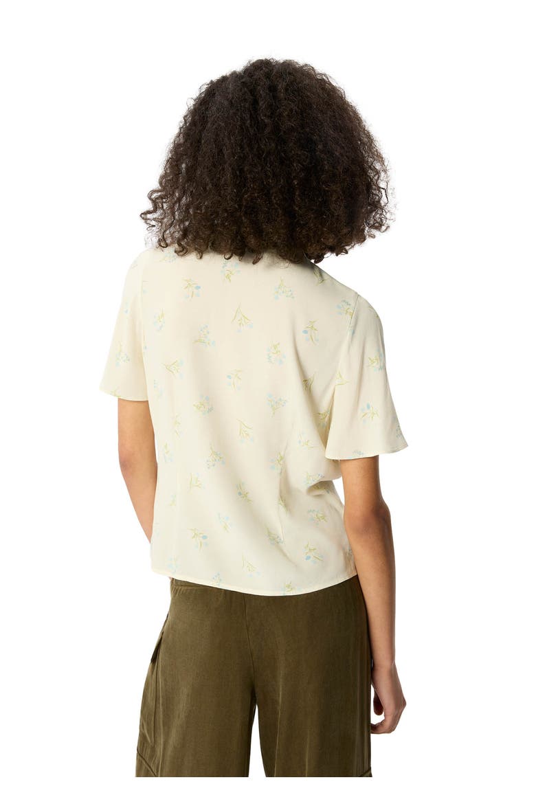 Floral Button Front Shirt, Alternate, color, Ivory/Multi