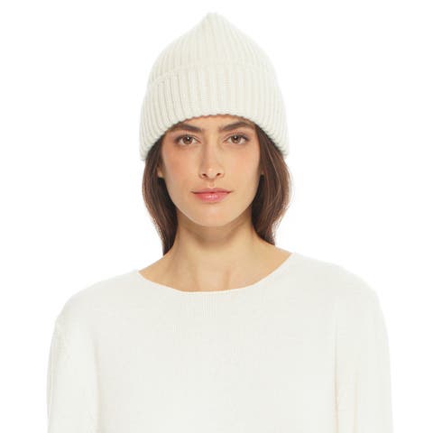 Pure Cashmere Ribbed Hat