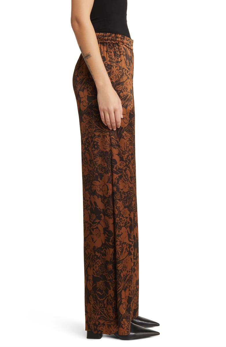 COS Floral Satin Wide Leg Pants, Alternate, color, 