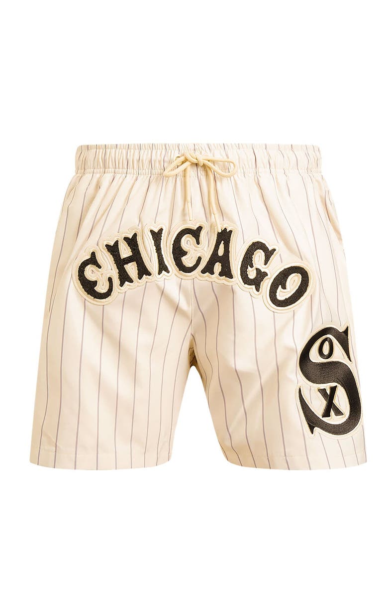 PRO STANDARD Men's Pro Standard Cream Chicago White Sox Pinstripe Retro Classic Woven Shorts, Alternate, color, 