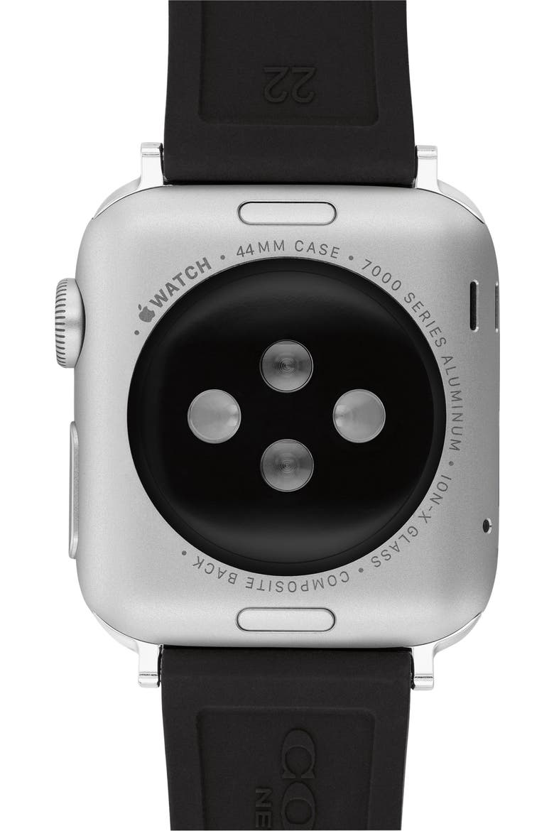 Silicone Apple Watch® Watchband, Alternate, color, BLACK