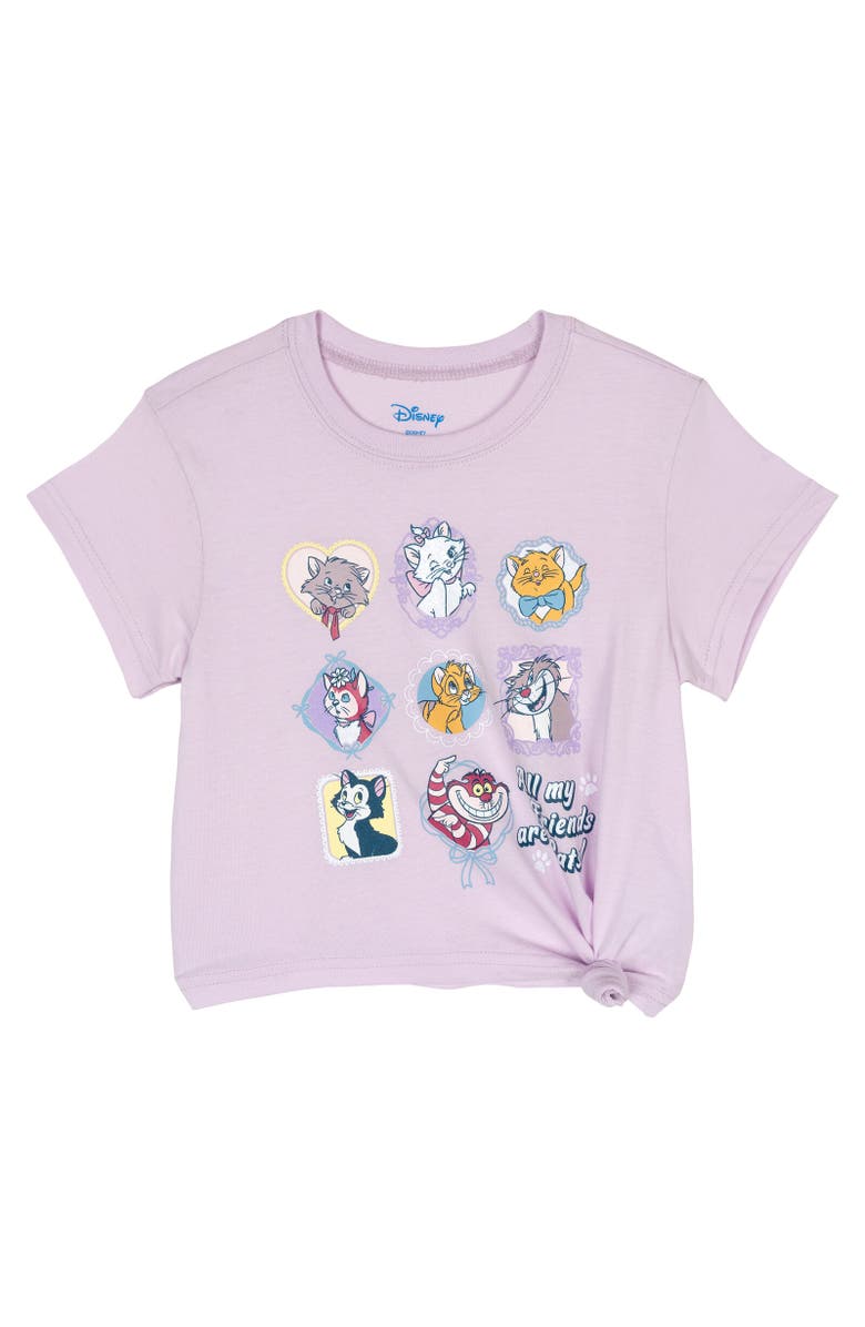 Disney Classics Girls' 2-Piece T-Shirt and Shorts Set, Alternate, color, Disney Cats Purple