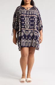 Renee C Boho Long Sleeve Tunic Dress