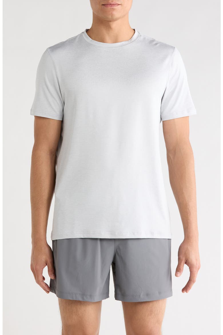 Nomad Mesh Short Sleeve T-Shirt, Main, color, HEATHER LUNAR DUST