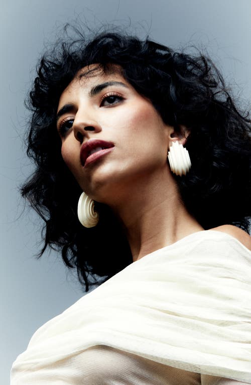 Julietta X Cassetto Jc5 Resin Clip-on Earrings In Ivory