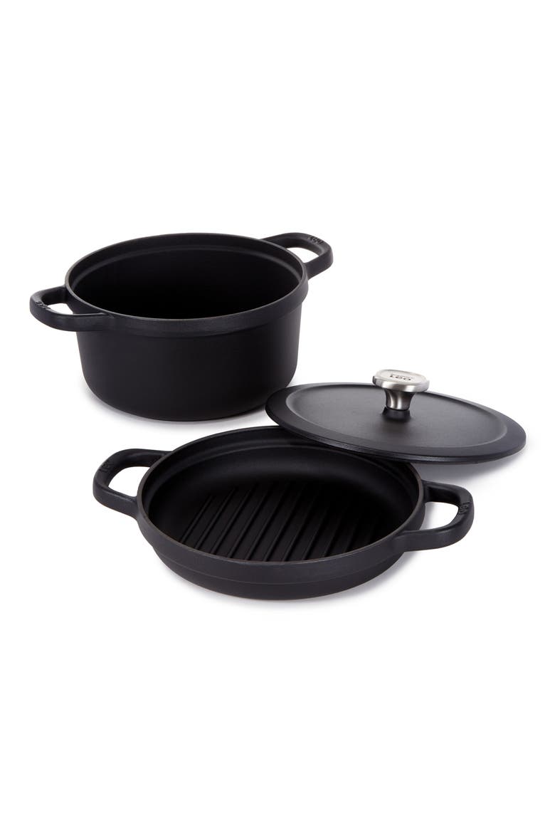 Leo Graphite 3-Piece Cookware Set, Main, color, BLACK