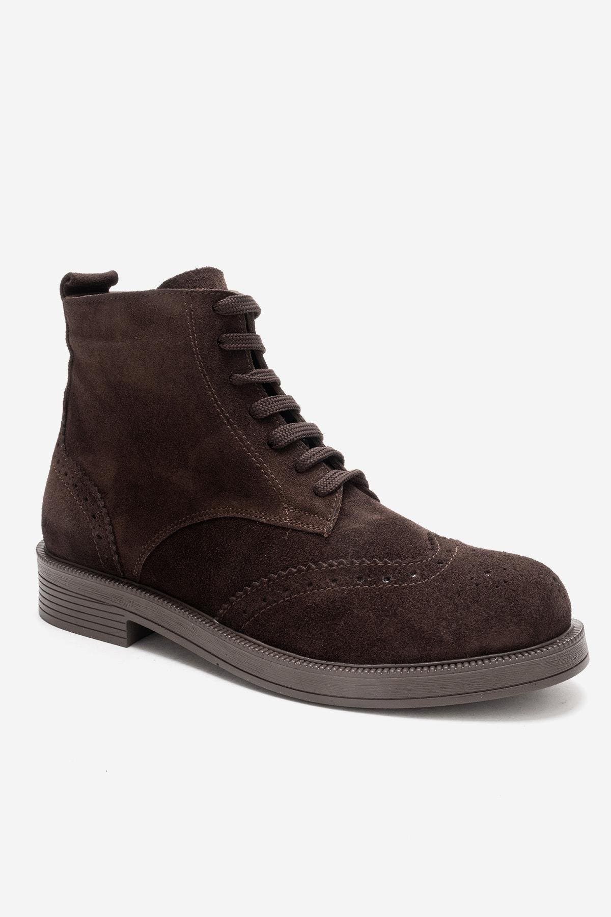 Nelvy Leather Boot, Alternate, color, Brown Suede
