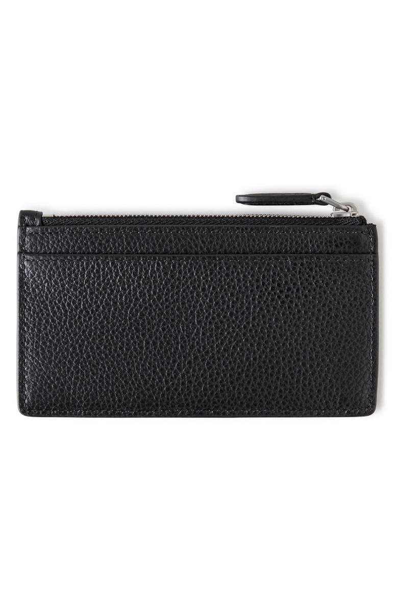 Mulberry Continental Zip Leather Card Holder, Alternate, color, Black
