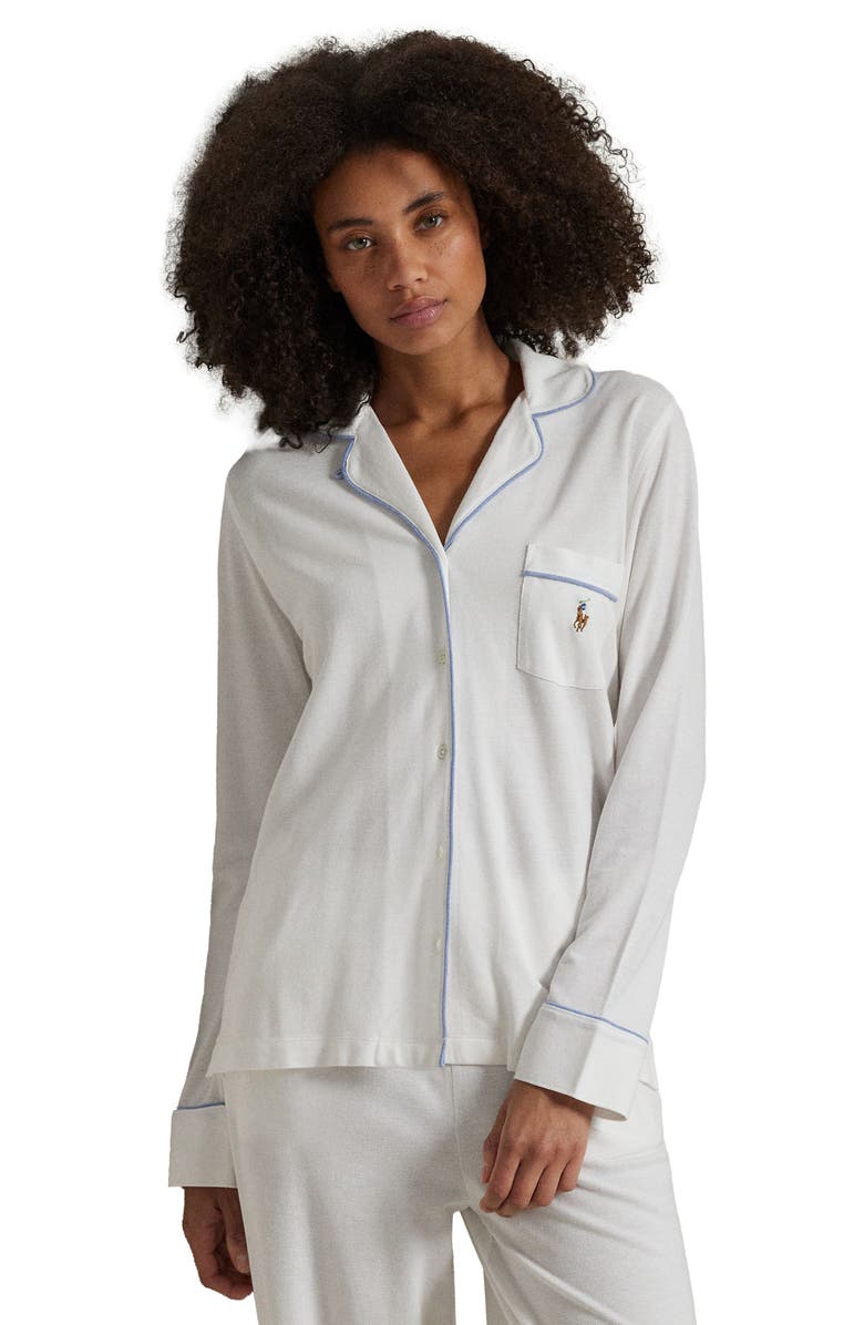 Polo Ralph Lauren Madison Cotton & Modal Pajamas, Alternate, color, White Cloud