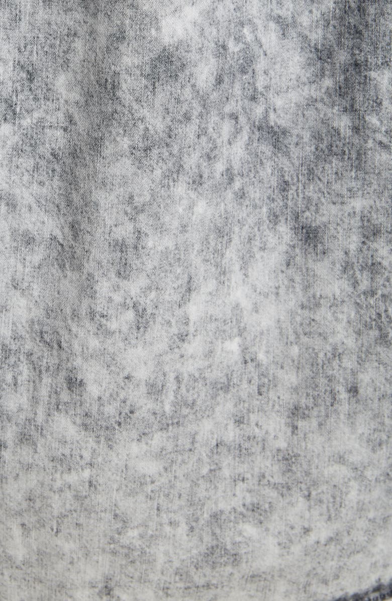 Isabel Marant Étoile Idety Ruffle Trim Stonewashed Shirt, Alternate, color, Faded Black