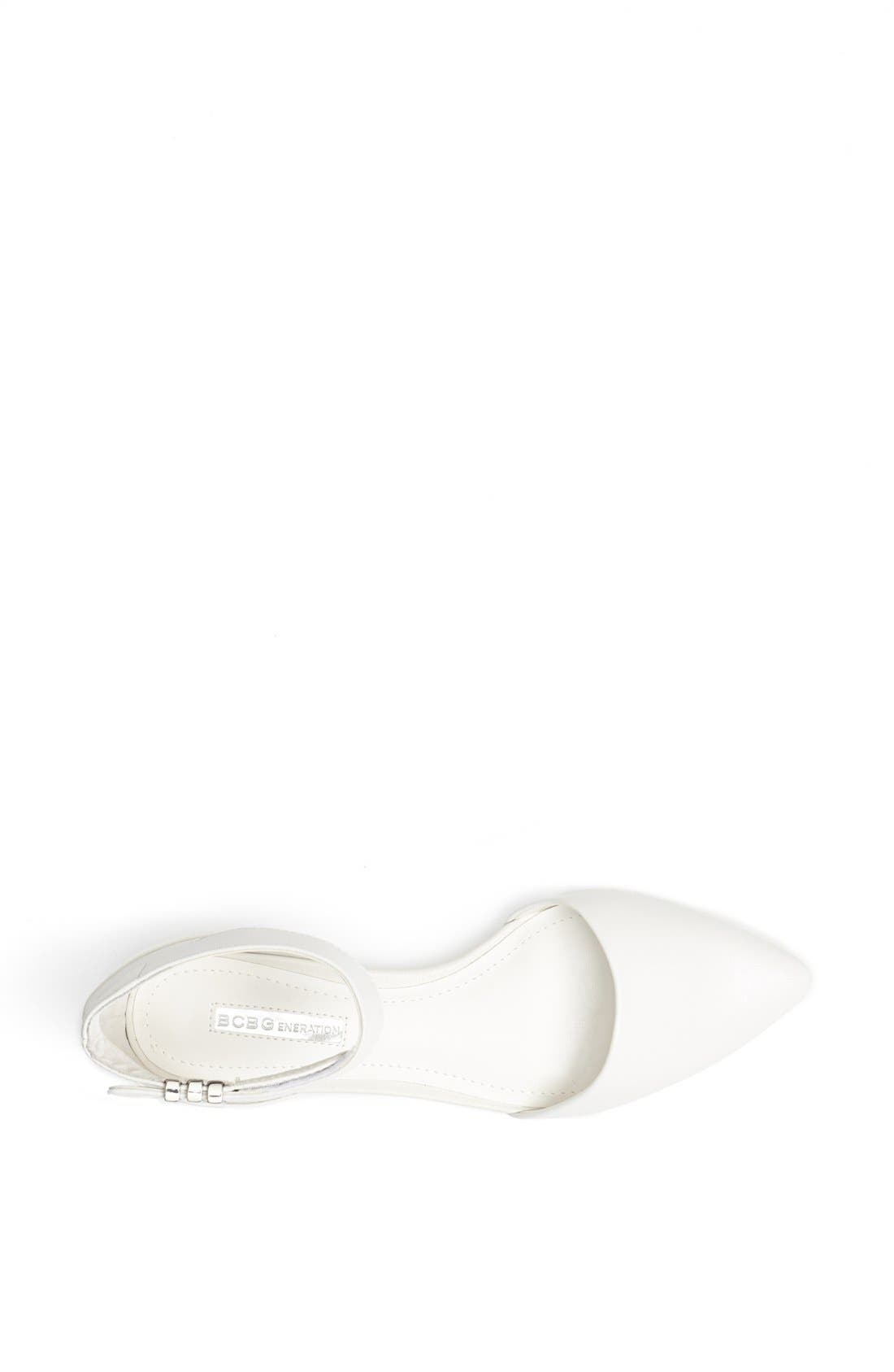 'Tilda' Ankle Strap Flat, Alternate, color, WHITE