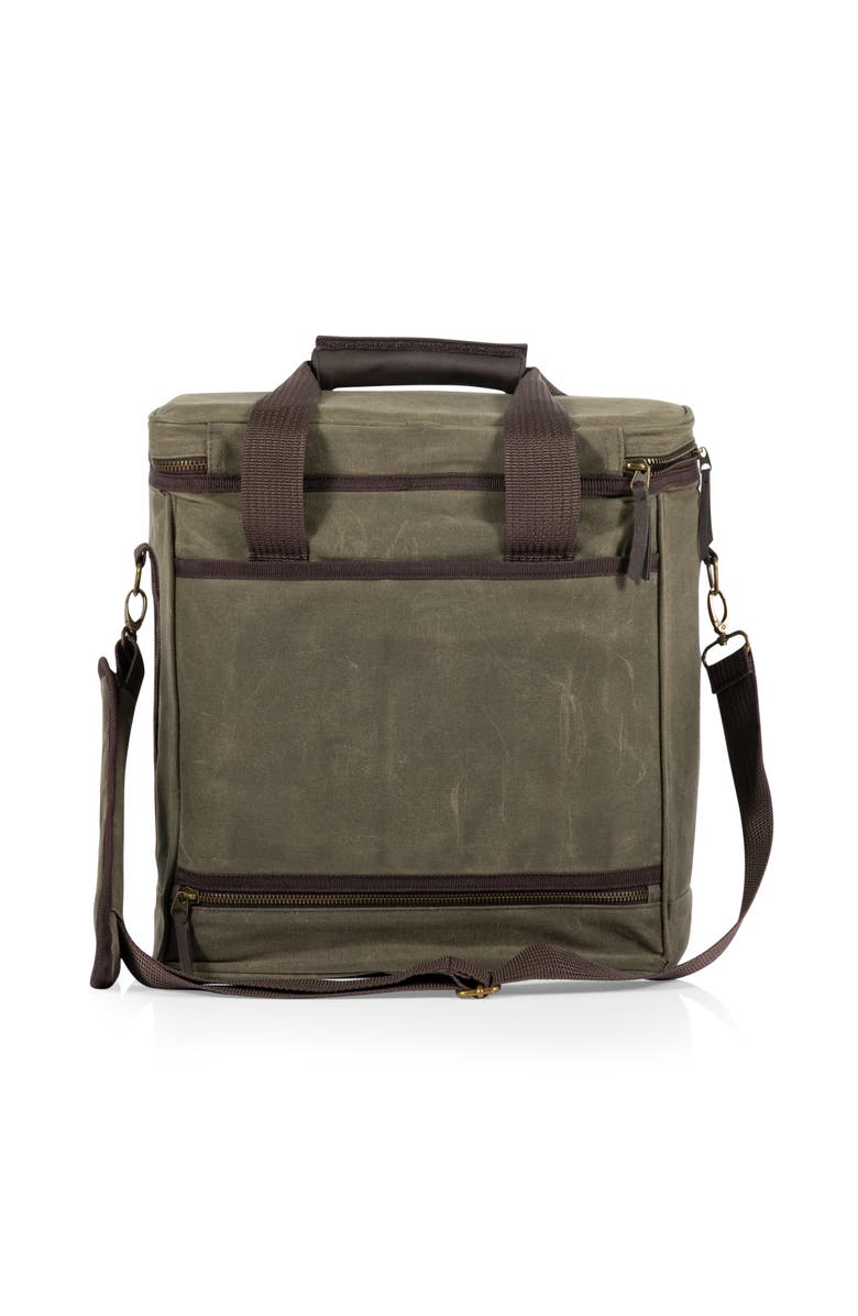 Legacy Weekender 6 Bottle Insulated Wine Bag, Alternate, color, Khaki Green With Brown Accents