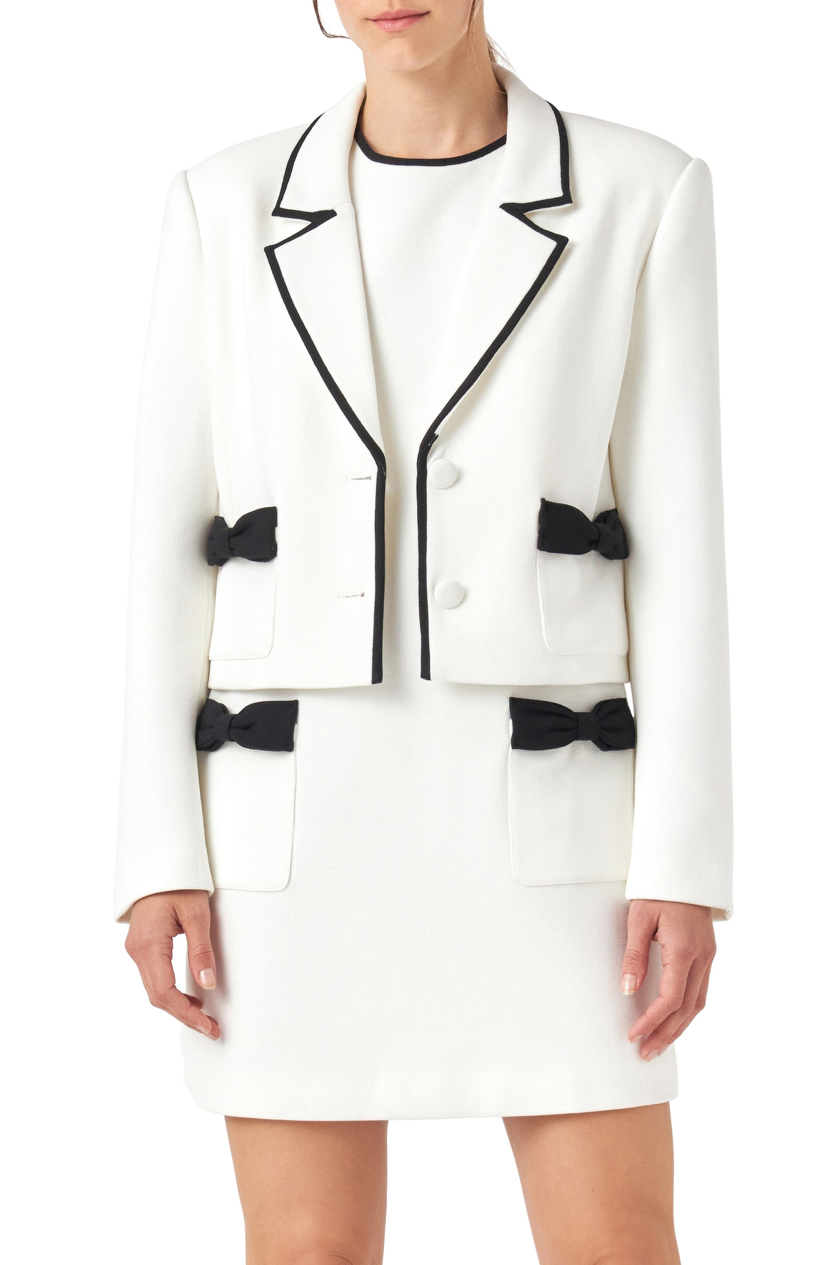 Bow Contrast Blazer