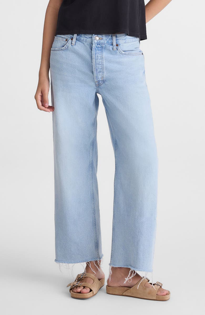 Madewell Low Slung Baggy Crop Jeans, Main, color, Foster Wash