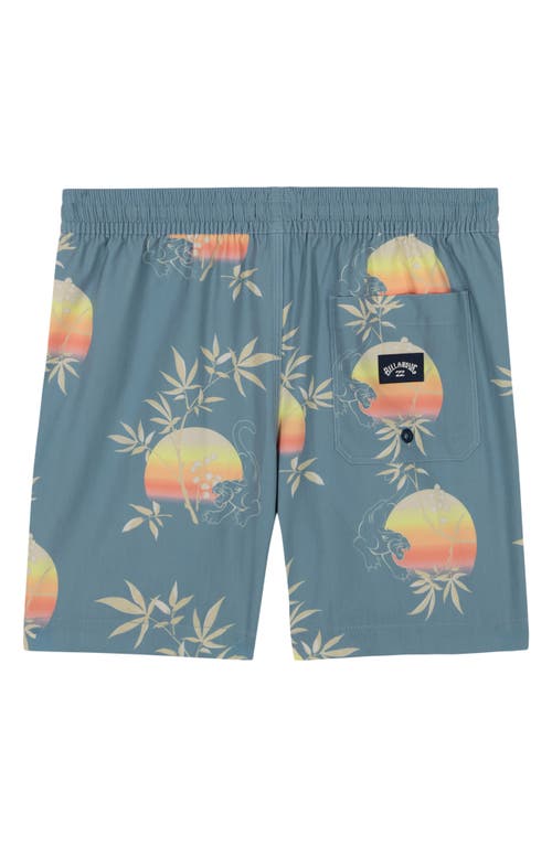 Billabong Kids' Good Times Layback Swim Trunks In Washed Blue